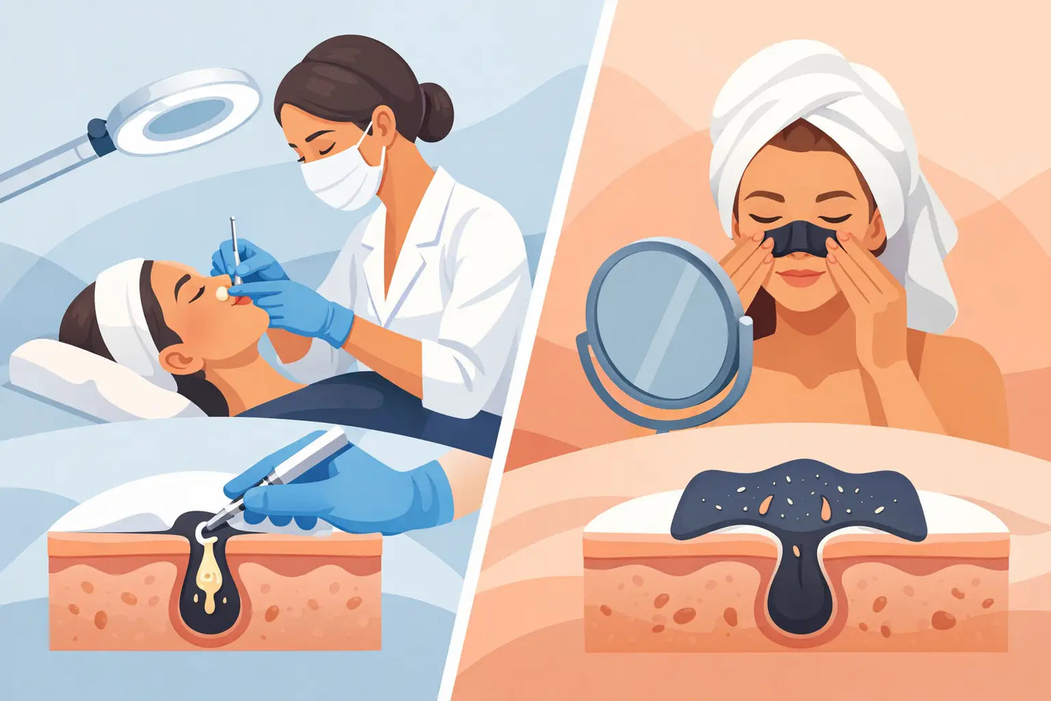 Professional Extractions Versus Pore Strips