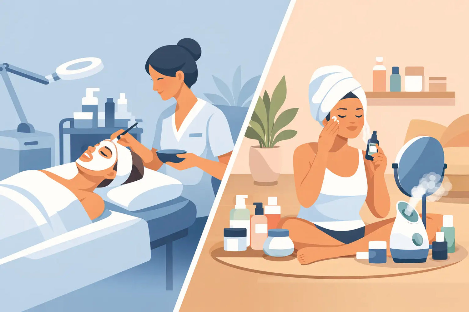 Professional Facial vs Home Skincare: What Works?